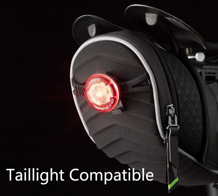 bicycle saddle bag with light